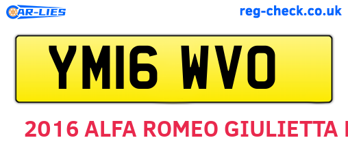 YM16WVO are the vehicle registration plates.