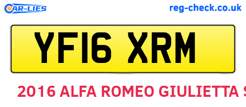 YF16XRM are the vehicle registration plates.