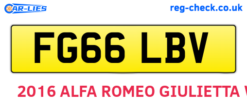 FG66LBV are the vehicle registration plates.