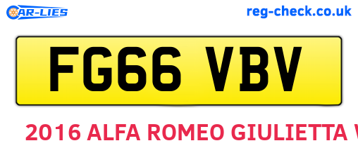 FG66VBV are the vehicle registration plates.