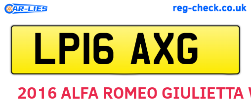 LP16AXG are the vehicle registration plates.