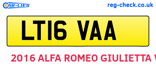 LT16VAA are the vehicle registration plates.