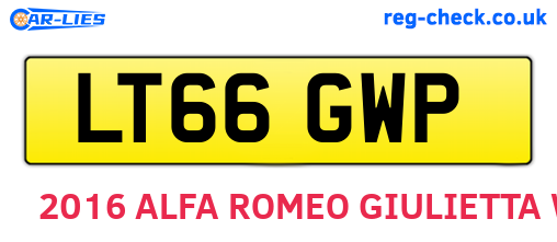 LT66GWP are the vehicle registration plates.