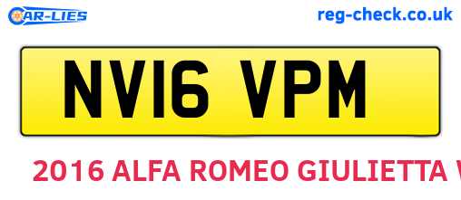 NV16VPM are the vehicle registration plates.