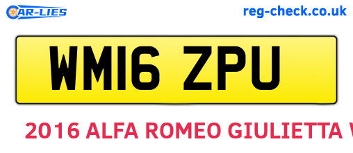 WM16ZPU are the vehicle registration plates.