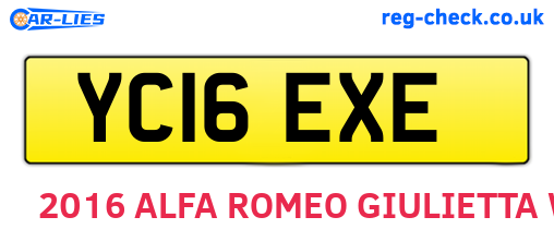 YC16EXE are the vehicle registration plates.