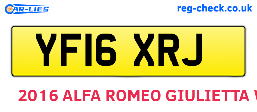 YF16XRJ are the vehicle registration plates.