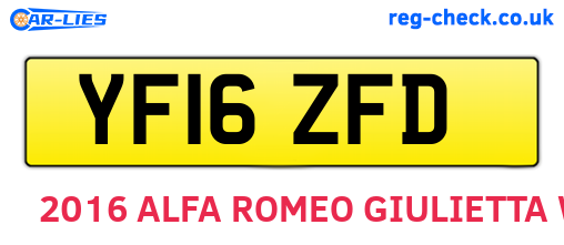 YF16ZFD are the vehicle registration plates.