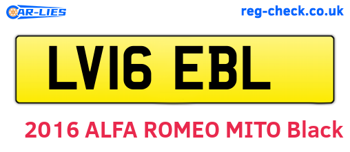 LV16EBL are the vehicle registration plates.