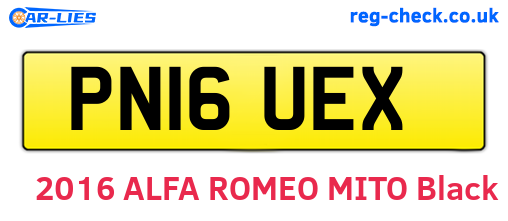 PN16UEX are the vehicle registration plates.