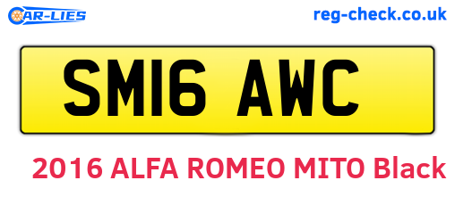 SM16AWC are the vehicle registration plates.