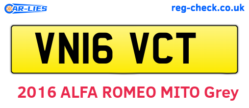 VN16VCT are the vehicle registration plates.