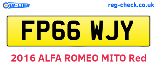 FP66WJY are the vehicle registration plates.