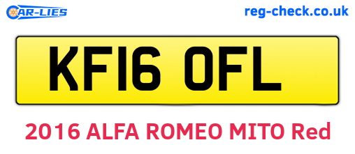 KF16OFL are the vehicle registration plates.