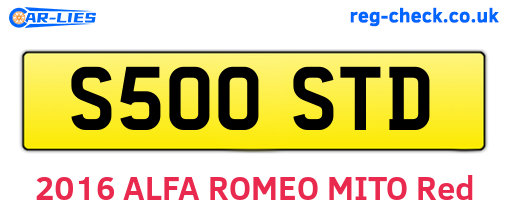 S500STD are the vehicle registration plates.