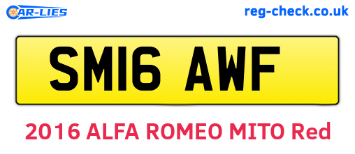 SM16AWF are the vehicle registration plates.