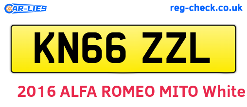 KN66ZZL are the vehicle registration plates.