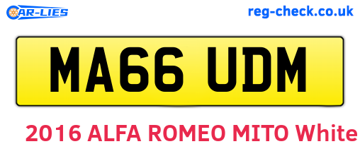 MA66UDM are the vehicle registration plates.