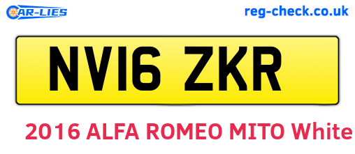 NV16ZKR are the vehicle registration plates.
