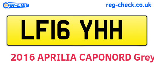 LF16YHH are the vehicle registration plates.