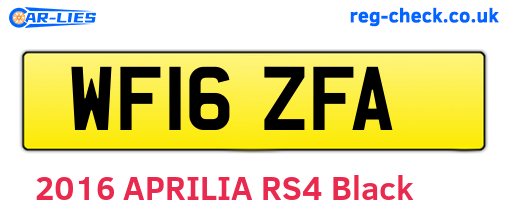 WF16ZFA are the vehicle registration plates.