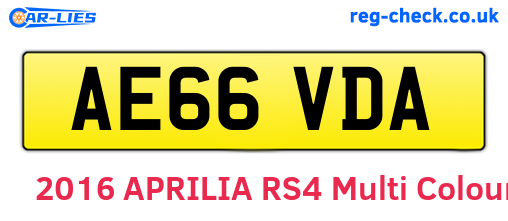 AE66VDA are the vehicle registration plates.
