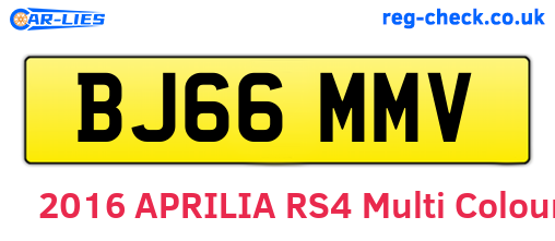 BJ66MMV are the vehicle registration plates.