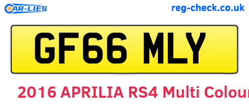 GF66MLY are the vehicle registration plates.