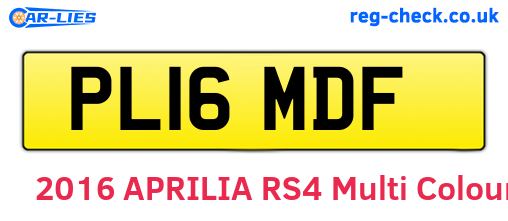 PL16MDF are the vehicle registration plates.