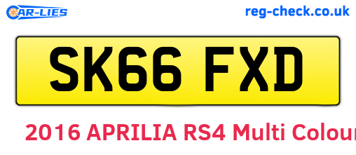 SK66FXD are the vehicle registration plates.