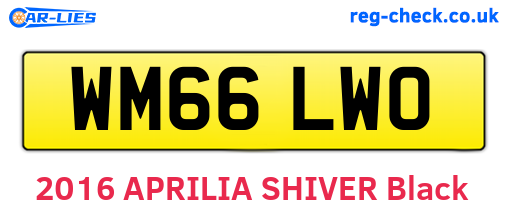 WM66LWO are the vehicle registration plates.