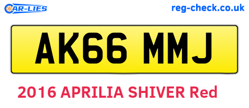 AK66MMJ are the vehicle registration plates.