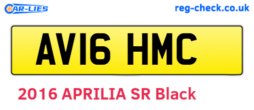 AV16HMC are the vehicle registration plates.
