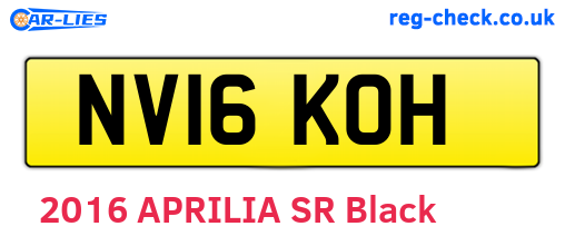 NV16KOH are the vehicle registration plates.