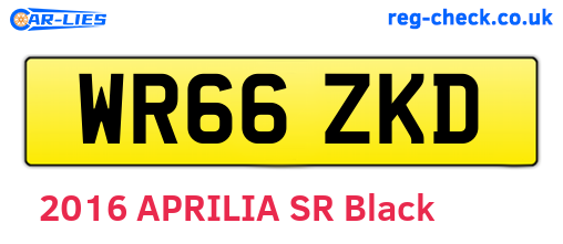 WR66ZKD are the vehicle registration plates.