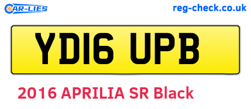 YD16UPB are the vehicle registration plates.