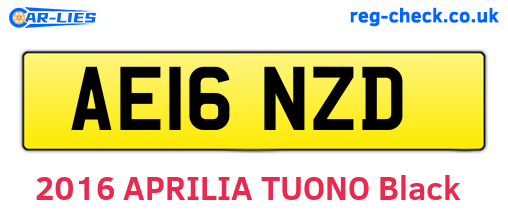 AE16NZD are the vehicle registration plates.