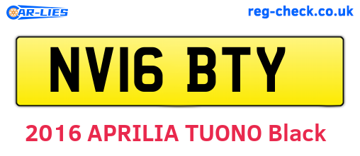 NV16BTY are the vehicle registration plates.