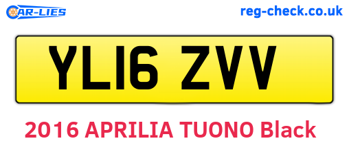 YL16ZVV are the vehicle registration plates.