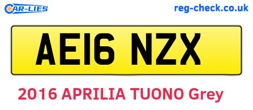 AE16NZX are the vehicle registration plates.