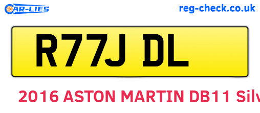 R77JDL are the vehicle registration plates.