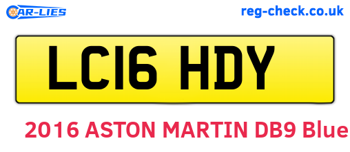 LC16HDY are the vehicle registration plates.