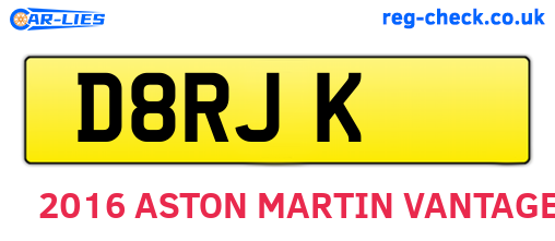 D8RJK are the vehicle registration plates.