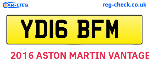 YD16BFM are the vehicle registration plates.