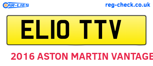 EL10TTV are the vehicle registration plates.