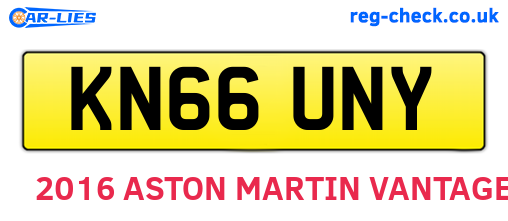 KN66UNY are the vehicle registration plates.