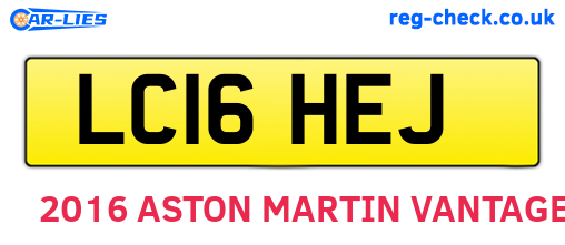 LC16HEJ are the vehicle registration plates.