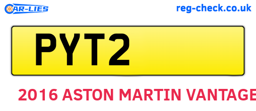 PYT2 are the vehicle registration plates.