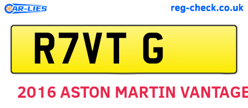 R7VTG are the vehicle registration plates.