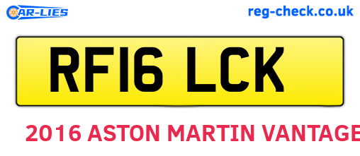 RF16LCK are the vehicle registration plates.